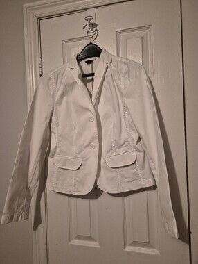 GAP Women's White Tailored Blazer Jacket